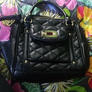 Black leather purse